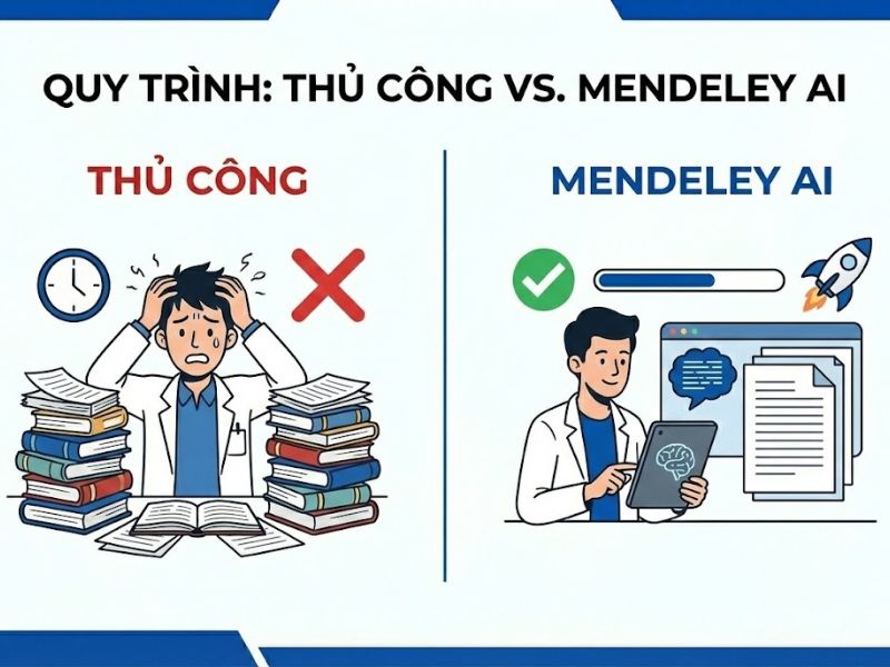 Công cụ AI Mendeley trong nghiên cứu khoa học