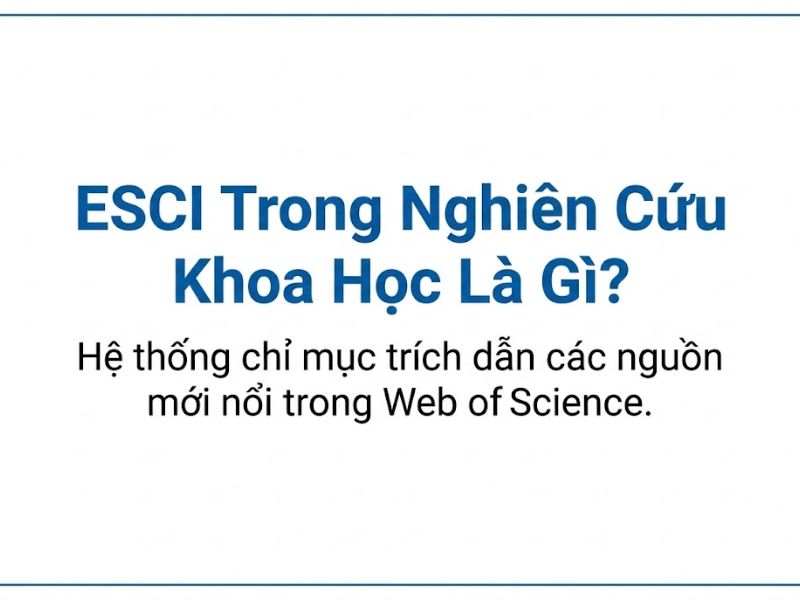 ESCI Trong Nghiên Cứu Khoa Học Là Gì? Phân Biệt ESCI, SCIE và SSCI Chi Tiết