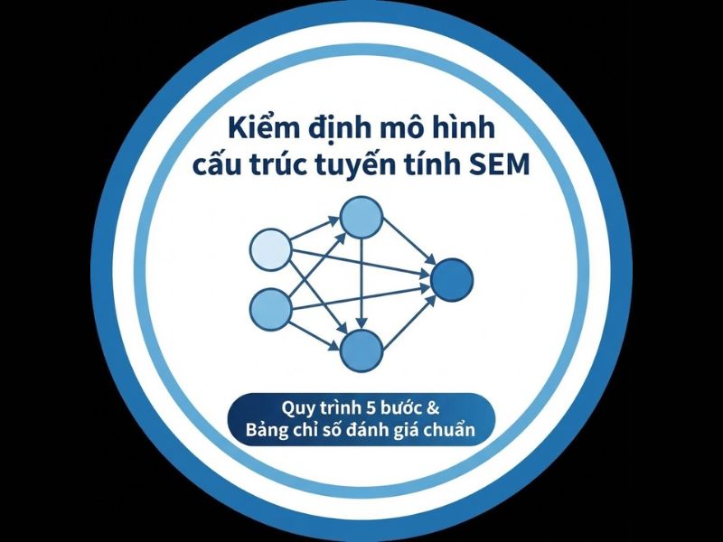 Kiểm định mô hình cấu trúc tuyến tính SEM: Quy trình 5 bước & Bảng chỉ số đánh giá chuẩn
