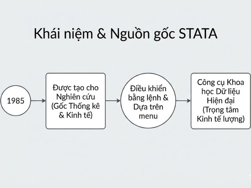 Trong kỷ nguyên của dữ liệu lớn (Big Data), việc lựa chọn công cụ phân tích phù hợp quyết định đến 50% sự thành công của một dự án nghiên cứu. Bên cạnh SPSS hay AMOS, phần mềm STATA được xem là "vũ khí" không thể thiếu đối với các nhà kinh tế học và chuyên gia phân tích dữ liệu định lượng. Bài viết này sẽ đi sâu phân tích bản chất, tính năng và lý do tại sao STATA lại giữ vị thế độc tôn trong xử lý dữ liệu mảng và chuỗi thời gian.
1. Tổng quan về STATA (Direct Answer)
Phần mềm STATA là một bộ chương trình thống kê hoàn chỉnh, tích hợp đa năng dùng để quản lý dữ liệu, phân tích thống kê, vẽ đồ thị và mô phỏng. Đây là công cụ tiêu chuẩn trong lĩnh vực nghiên cứu kinh tế lượng, y sinh và khoa học xã hội nhờ khả năng xử lý mạnh mẽ các mô hình hồi quy phức tạp như dữ liệu mảng (Panel Data) và chuỗi thời gian (Time Series) bằng dòng lệnh (Syntax).
2. Khái niệm và Nguồn gốc của phần mềm STATA
Khái niệm học thuật
Xét dưới góc độ kỹ thuật, phần mềm STATA là một gói phần mềm thống kê đa dụng (General-purpose statistical software package). Tên gọi STATA là sự kết hợp ghép vần của hai từ: Statistics (Thống kê) và Data (Dữ liệu). Điểm khác biệt cốt lõi của STATA so với các đối thủ như SPSS là khả năng vận hành song song giữa giao diện đồ họa (Point-and-click) và giao diện dòng lệnh (Command line), cho phép tối ưu hóa tốc độ xử lý dữ liệu.
Lịch sử hình thành
STATA được phát triển bởi StataCorp, ra mắt phiên bản đầu tiên vào năm 1985. Ban đầu, phần mềm này được thiết kế để chạy trên nền tảng DOS nhằm phục vụ các nhu cầu tính toán cơ bản. Trải qua gần 40 năm phát triển, các phiên bản hiện đại (như STATA 17, 18) đã tích hợp trí tuệ nhân tạo và khả năng lập trình nâng cao, trở thành tiêu chuẩn vàng trong các báo cáo nghiên cứu định lượng cấp cao và các bài báo tạp chí quốc tế (ISI/Scopus).
3. Tại sao chọn STATA cho Nghiên cứu khoa học?
Không phải ngẫu nhiên mà phần mềm STATA được ưu tiên sử dụng trong các luận án tiến sĩ và các dự án cấp nhà nước. Dưới đây là những lý do cốt lõi dựa trên thực tế vận hành:
Sức mạnh của Syntax (Cú pháp lệnh): Khác với thao tác kéo thả chậm chạp, việc sử dụng câu lệnh giúp quy trình phân tích diễn ra nhanh chóng, chính xác và dễ dàng sao chép hoặc kiểm tra lại (reproducible research) thông qua file do-files.
Khả năng xử lý Dữ liệu lớn (Big Data): Các phiên bản STATA/MP có khả năng xử lý bộ dữ liệu lên đến hàng tỷ quan sát, tận dụng tối đa sức mạnh đa nhân của CPU máy tính, điều mà Excel hay SPSS bản thường khó thực hiện mượt mà.
Chuyên biệt cho Kinh tế lượng: STATA cung cấp các công cụ kiểm định chuyên sâu cho dữ liệu mảng (Panel data), hồi quy logistic, và các mô hình tác động cố định/ngẫu nhiên (Fixed/Random Effects) chuẩn xác hơn so với các phần mềm khác.
Đồ họa chất lượng cao: Khả năng tùy biến biểu đồ của STATA rất mạnh, cho phép xuất bản các đồ thị đạt chuẩn in ấn của các tạp chí khoa học hàng đầu.
4. So sánh STATA với các phần mềm khác (SPSS, Excel, SmartPLS)
Để giúp bạn đọc có cái nhìn khách quan và lựa chọn công cụ phù hợp, dưới đây là bảng so sánh các tính năng kỹ thuật dựa trên dữ liệu thực tế:
Tiêu chí so sánh
Phần mềm STATA
SPSS
Excel
SmartPLS/AMOS
Đối tượng sử dụng
Nhà nghiên cứu kinh tế, y học, chuyên gia dữ liệu.
Sinh viên, nghiên cứu thị trường, khoa học xã hội cơ bản.
Văn phòng, kế toán, thống kê sơ cấp.
Nghiên cứu mô hình cấu trúc tuyến tính (SEM).
Thế mạnh cốt lõi
Kinh tế lượng, Dữ liệu mảng, Chuỗi thời gian, Hồi quy phức tạp.
Thống kê mô tả, So sánh trung bình, Phân tích nhân tố (EFA).
Nhập liệu, tính toán cơ bản, trình bày bảng biểu.
Phân tích mô hình đường dẫn, PLS-SEM, CB-SEM.
Giao diện
Kết hợp Dòng lệnh (Syntax) & Menu.
Giao diện trực quan (Menu/Click).
Bảng tính (Spreadsheet).
Đồ họa kéo thả mô hình (Graphic).
Độ khó khi học
Trung bình - Cao (Cần nhớ lệnh).
Thấp (Dễ tiếp cận).
Thấp.
Trung bình.
Khả năng tùy biến
Rất cao (Lập trình thêm tính năng).
Thấp.
Trung bình.
Thấp.
Nhận định: Nếu nghiên cứu của bạn liên quan đến dữ liệu theo thời gian hoặc không gian (Kinh tế vĩ mô, Tài chính), phần mềm STATA là lựa chọn bắt buộc. Nếu bạn làm về hành vi người tiêu dùng hoặc tâm lý học sử dụng thang đo Likert, SPSS hoặc SmartPLS có thể phù hợp hơn.
5. Các tính năng phân tích dữ liệu nổi bật của STATA
Một quy trình nghiên cứu chuẩn mực trên STATA thường bao gồm các bước xử lý số liệu chặt chẽ sau:
Quản lý và làm sạch dữ liệu (Data Management): STATA cho phép gộp (merge), thay đổi cấu trúc (reshape) từ dạng rộng sang dạng dài và ngược lại, xử lý dữ liệu bị khuyết (missing data) một cách linh hoạt.
Phân tích thống kê mô tả (Descriptive Statistics): Cung cấp cái nhìn tổng quan về bộ dữ liệu thông qua các chỉ số trung bình, độ lệch chuẩn, tần suất,... giúp nhà nghiên cứu nắm bắt đặc điểm mẫu.
Phân tích hồi quy tuyến tính và phi tuyến tính: Đây là "trái tim" của phần mềm STATA. Công cụ hỗ trợ mạnh mẽ các kiểm định OLS, GLS, IV (biến công cụ), GMM (Momen tổng quát)... để giải quyết các vấn đề nội sinh trong mô hình.
Phân tích Dữ liệu mảng (Panel Data Analysis): STATA được đánh giá là công cụ tốt nhất hiện nay để chạy các mô hình FEM, REM, và các kiểm định Hausman, kiểm định tự tương quan, phương sai sai số thay đổi trong dữ liệu mảng.
6. Ưu điểm và Nhược điểm khi sử dụng STATA
Mọi công cụ đều có hai mặt. Việc hiểu rõ ưu nhược điểm giúp người dùng tối ưu hóa quy trình làm việc.
Ưu điểm:
Tốc độ: Xử lý dữ liệu cực nhanh nhờ giao diện dòng lệnh.
Chính xác: Các thuật toán thống kê được cập nhật liên tục và kiểm chứng bởi cộng đồng khoa học toàn cầu.
Tính nhất quán: File do-files giúp lưu lại toàn bộ quá trình làm việc, đảm bảo tính minh bạch và khả năng tái lập kết quả nghiên cứu.
Cộng đồng hỗ trợ lớn: Có hàng nghìn lệnh bổ sung (user-written commands) được cộng đồng phát triển miễn phí.
Nhược điểm:
Rào cản ngôn ngữ lệnh: Người mới bắt đầu có thể cảm thấy khó khăn khi phải ghi nhớ cú pháp lệnh thay vì dùng chuột.
Khả năng xử lý đa biến (Multivariate): Mặc dù đã cải thiện, nhưng khả năng phân tích mô hình cấu trúc (SEM) của STATA vẫn chưa trực quan bằng AMOS hay SmartPLS.
Chi phí: Bản quyền phần mềm STATA khá cao đối với người dùng cá nhân không thuộc tổ chức giáo dục.
7. Các câu hỏi thường gặp về STATA (FAQ)
Dưới đây là giải đáp cho những thắc mắc thực tế của người dùng khi tiếp cận phần mềm này:
1. Máy tính cấu hình yếu có cài được phần mềm STATA không?
Có. STATA rất nhẹ và tối ưu phần cứng tốt. Một máy tính văn phòng cơ bản (RAM 4GB, Core i3) hoàn toàn có thể chạy mượt mà các tác vụ phân tích thông thường.
2. Tôi nên học SPSS trước hay STATA trước?
Nếu bạn làm trong lĩnh vực Kinh tế, Tài chính, Phát triển, hãy học thẳng phần mềm STATA. Nếu bạn thuộc khối ngành Xã hội học, Marketing, SPSS sẽ dễ tiếp cận hơn ở giai đoạn đầu.
3. STATA có chạy được trên Macbook không?
Được. STATA tương thích hoàn toàn với hệ điều hành macOS, Windows và Linux với giao diện và cú pháp lệnh đồng nhất.
4. Làm sao để xử lý lỗi font tiếng Việt trong STATA?
STATA phiên bản 14 trở lên đã hỗ trợ chuẩn Unicode. Tuy nhiên, để hiển thị tốt nhất, bạn nên sử dụng các bộ gõ tiếng Việt chuẩn Unicode dựng sẵn và cài đặt font hệ thống phù hợp.
Phần mềm STATA không chỉ đơn thuần là một công cụ tính toán, mà là nền tảng cốt lõi giúp các nhà nghiên cứu chuyển hóa dữ liệu thô thành các bằng chứng khoa học có giá trị. Với khả năng xử lý mạnh mẽ trong kinh tế lượng, đặc biệt là dữ liệu mảng và chuỗi thời gian, STATA là trợ thủ đắc lực giúp nâng cao chất lượng và độ tin cậy cho các công trình nghiên cứu.
Việc làm chủ STATA đòi hỏi sự kiên nhẫn trong việc học cú pháp lệnh, nhưng giá trị mà nó mang lại cho sự nghiệp nghiên cứu của bạn là vô cùng lớn. Để tìm hiểu sâu hơn về các phương pháp nghiên cứu định lượng và cách ứng dụng phần mềm này vào thực tiễn, bạn có thể tham khảo thêm các chia sẻ chuyên sâu từ thầy Nguyễn Thanh Phương - chuyên gia uy tín trong lĩnh vực hướng dẫn nghiên cứu khoa học và phân tích dữ liệu tại Việt Nam.