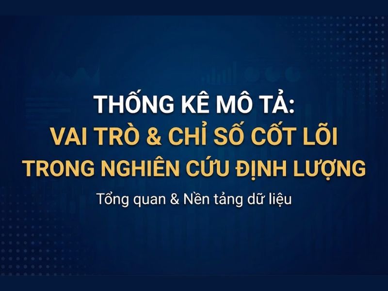 Thống kê mô tả (Descriptive Statistics) là gì? Vai trò và Các chỉ số trong Nghiên cứu Định lượng