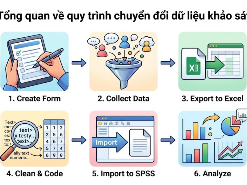Cách xuất dữ liệu từ Google Form sang SPSS và Hướng dẫn xử lý lỗi dữ liệu kinh điển