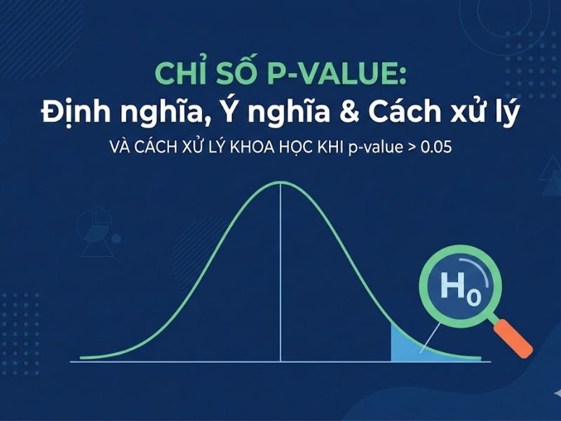 Chỉ số p-value là gì? Giải thích thực tế và cách xử lý khoa học khi p-value > 0.05
