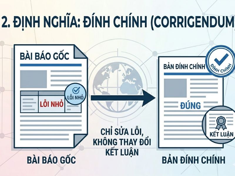 Đính chính và Rút bài (Corrigendum vs Retraction) trong Xuất bản Khoa học
