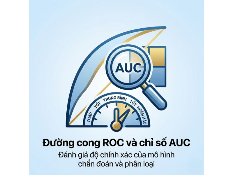 Đường cong ROC và chỉ số AUC: Đánh giá độ chính xác của mô hình chẩn đoán và phân loại