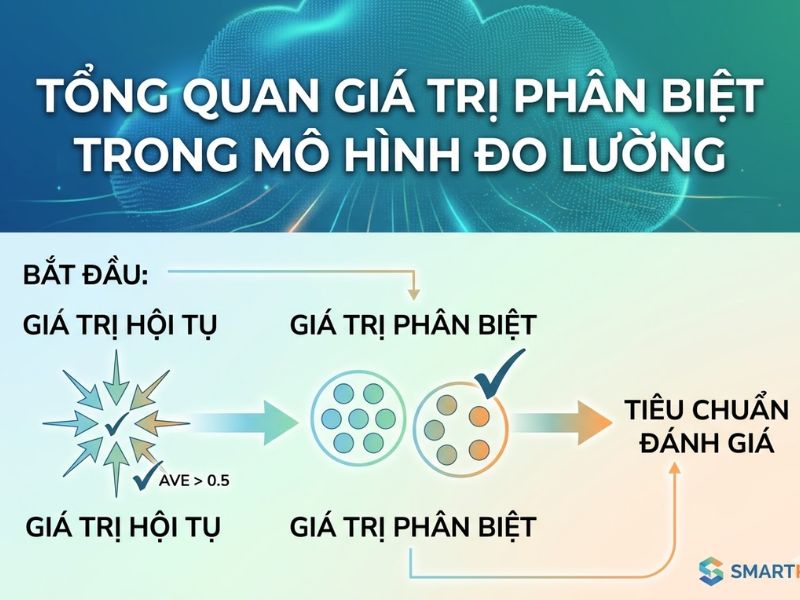 Giá trị phân biệt (Discriminant Validity) là gì? Hướng dẫn đánh giá tiêu chuẩn Fornell-Larcker và HTMT trong SmartPLS
