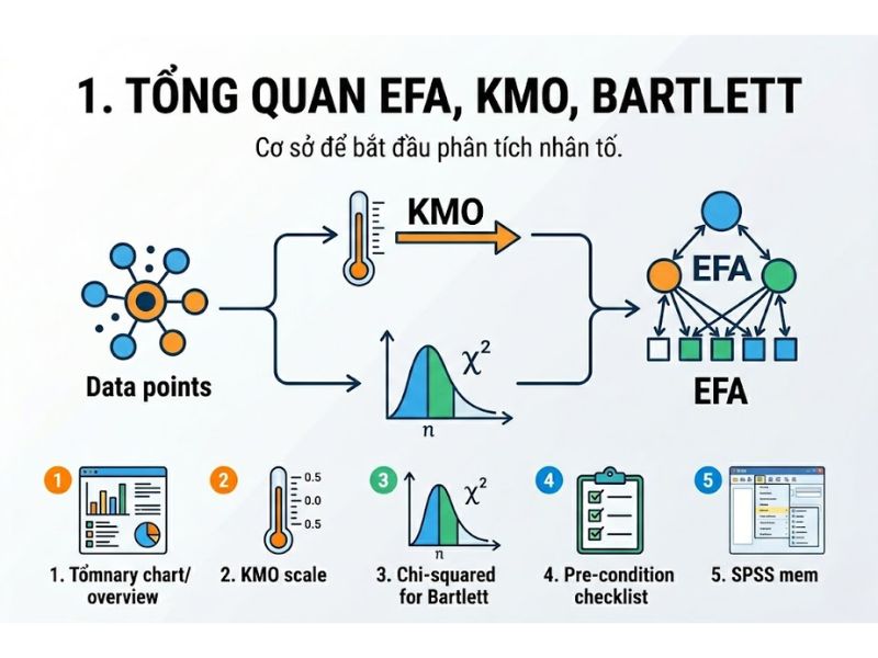 Hệ số KMO và Kiểm định Bartlett trong Phân tích Nhân tố Khám phá (EFA)
