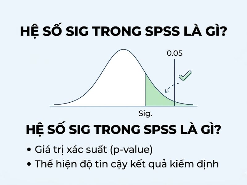 Hệ số Sig trong SPSS là gì? Nguyên tắc đọc và diễn giải kết quả kiểm định
