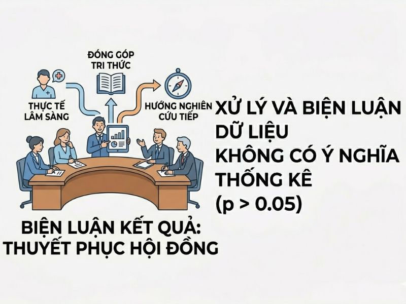 Dữ liệu không có ý nghĩa thống kê (p > 0.05): Cách xử lý và viết biện luận thuyết phục hội đồng
