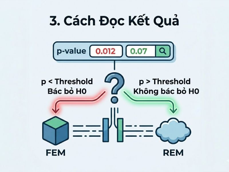 Kiểm định Hausman (Hausman Test): Cách Đọc Kết Quả Lựa Chọn Mô Hình FEM Và REM