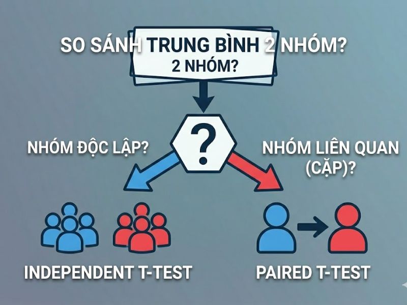 Kiểm định T-test - So sánh Independent T-test và Paired T-test