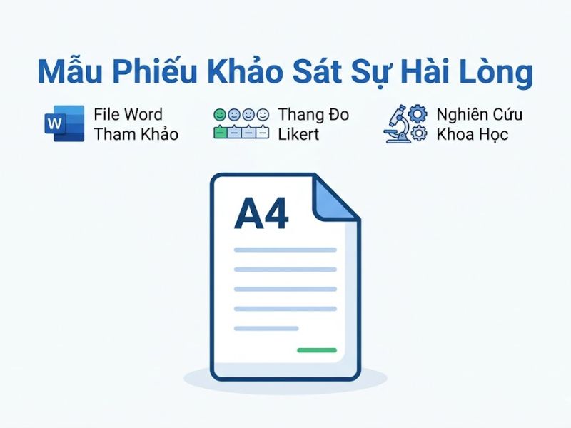 Mẫu Phiếu Khảo Sát Sự Hài Lòng: Cấu Trúc Bảng Hỏi Thang Đo Likert Và File Word Tham Khảo
