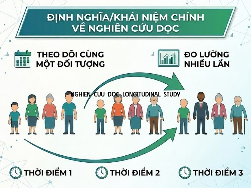 Nghiên cứu dọc (Longitudinal study) và Sự khác biệt cốt lõi với Nghiên cứu cắt ngang (Cross-sectional)
