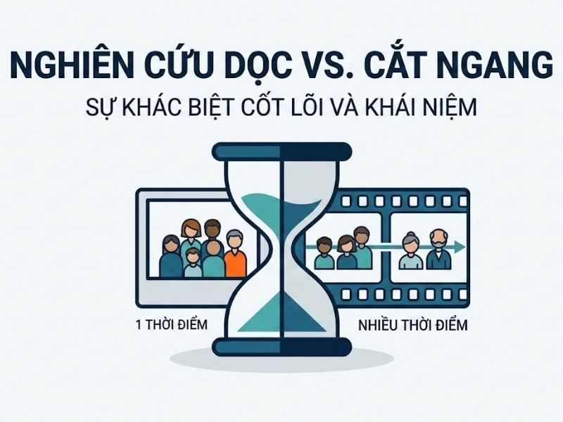 Nghiên cứu dọc (Longitudinal study) và Sự khác biệt cốt lõi với Nghiên cứu cắt ngang (Cross-sectional)