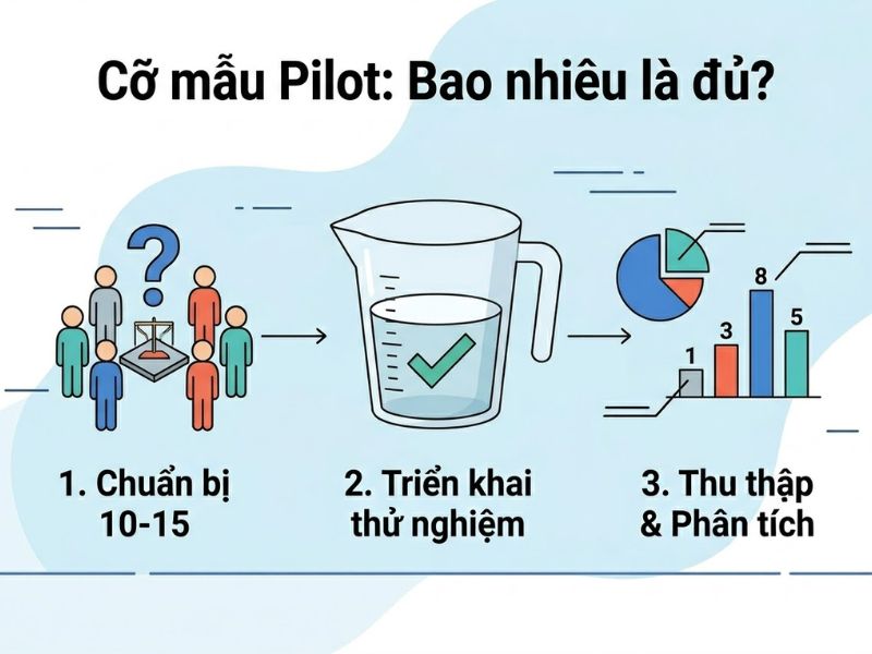 Nghiên cứu thử nghiệm (Pilot Study): Cỡ mẫu và Quy trình chuẩn hóa Bảng hỏi
