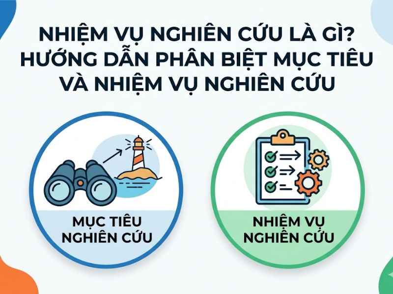 Nhiệm vụ nghiên cứu là gì? Hướng dẫn phân biệt Mục tiêu và Nhiệm vụ nghiên cứu