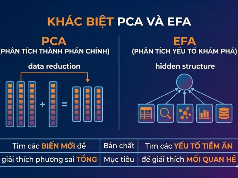 Phân tích Thành phần chính (PCA) là gì? Khác biệt so với EFA và Ứng dụng cốt lõi trong Machine Learning
