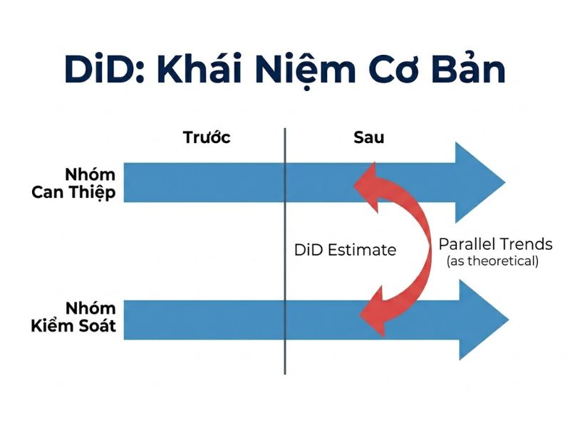 Phương Pháp Sai Biệt Kép (Difference-in-Differences - DiD) Trong Nghiên Cứu Định Lượng