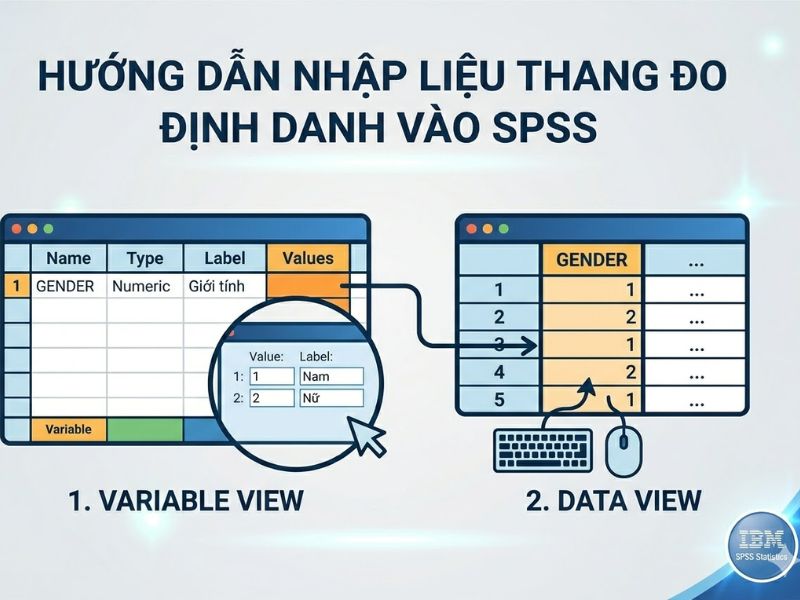 Thang đo định danh (Nominal Scale): Khái niệm, Phân loại và Hướng dẫn nhập liệu SPSS chi tiết
