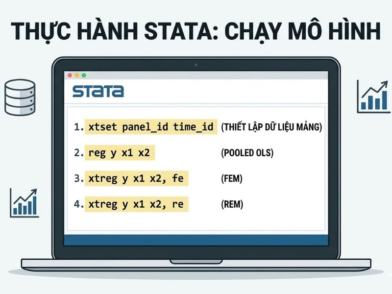 Tổng Quan Về Dữ Liệu Mảng (Panel Data) Và Cách Chạy Mô Hình Pooled OLS, FEM, REM Trên STATA
