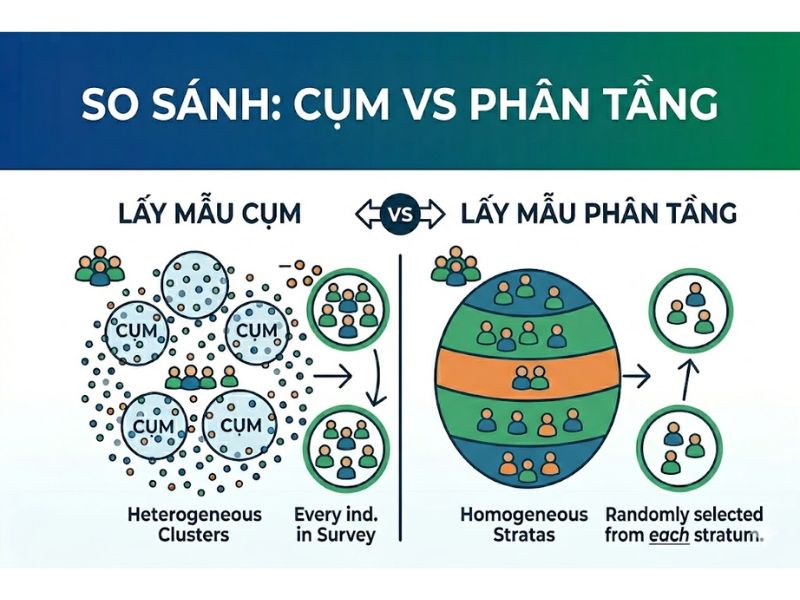 Lấy Mẫu Cụm (Cluster Sampling) Là Gì? 
