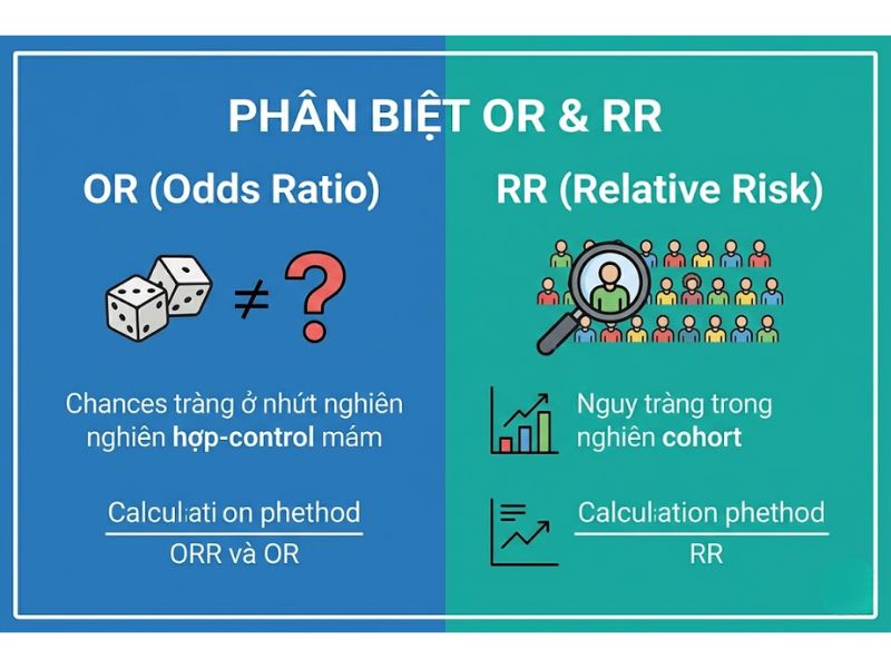 Chỉ số or là gì, Phân biệt Odds Ratio & Relative Risk trong thống kê
