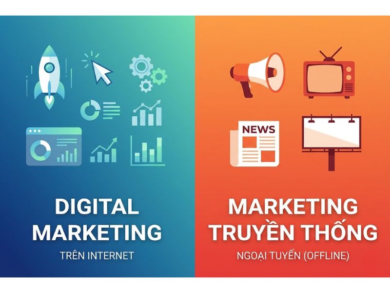 Digital Marketing Khác Gì Marketing Truyền Thống? 
