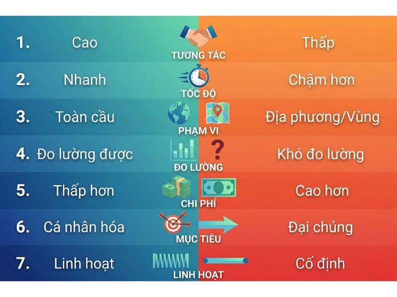 Digital Marketing Khác Gì Marketing Truyền Thống? 
