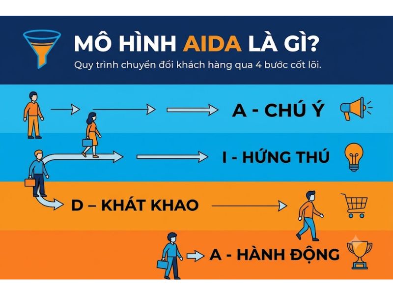 AIDA Là Gì? Ví Dụ Và Ứng Dụng Mô Hình AIDA Trong Marketing
