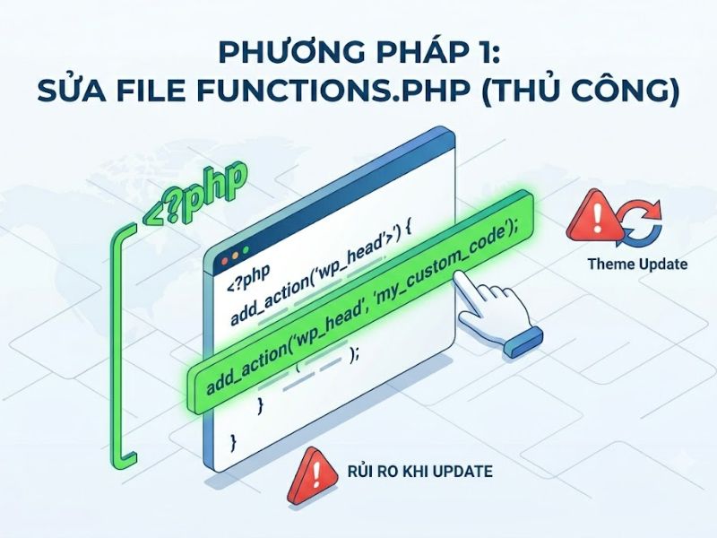 Cách Chèn Code Vào Thẻ Head Của Website WordPress Chuẩn Kỹ Thuật