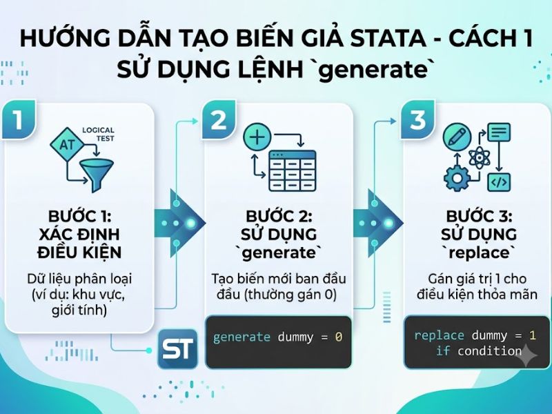 Cách Tạo Biến Giả Stata (Dummy Variable) Tiêu Chuẩn Trong Mô Hình Hồi Quy
