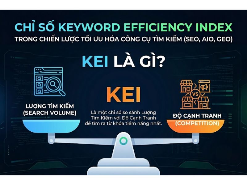Chỉ Số Keyword Efficiency Index Tối Ưu Hóa Công Cụ Tìm Kiếm (SEO, AIO, GEO)