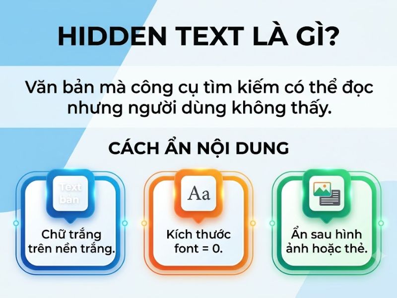 Hidden text là gì? Cách ẩn nội dung trong Content
