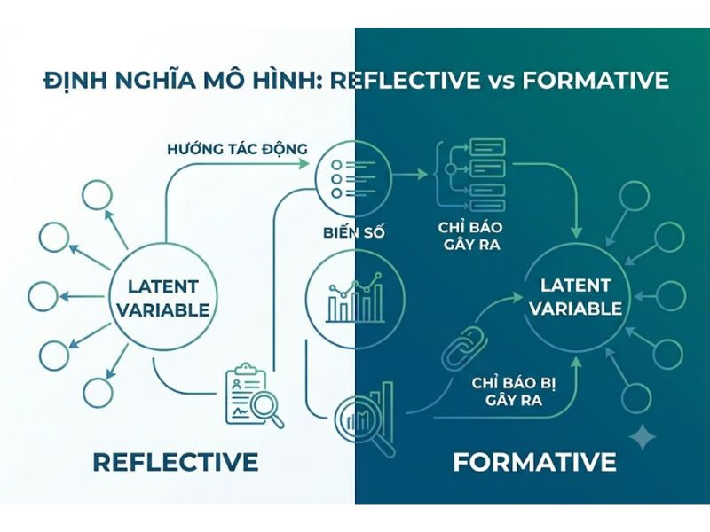 Mô hình Reflective và Formative: Nguyên lý và đánh giá trong PLS-SEM