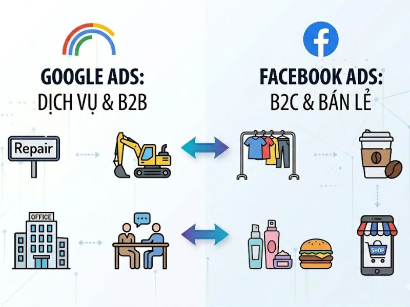Nên Chạy Quảng Cáo Google Hay Facebook?
