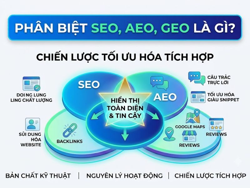 Phân Biệt SEO, AEO, GEO Là Gì

