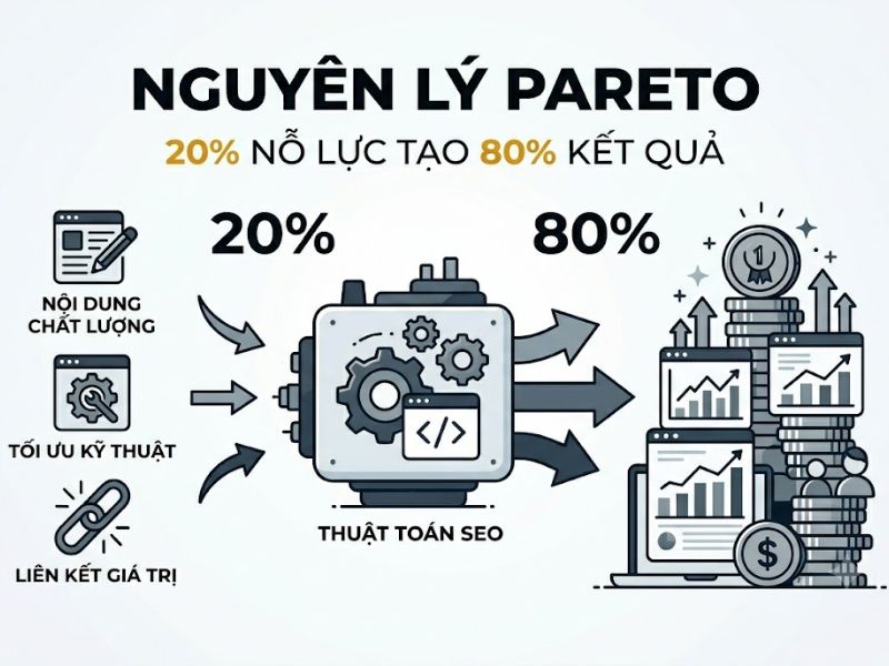 Quy tắc 80-20 trong SEO Giúp Tối Ưu Xếp Hạng
