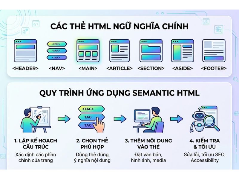 Semantic HTML là gì? Cấu Trúc Mã Nguồn Web 3.0 Và Tối Ưu Hóa SEO