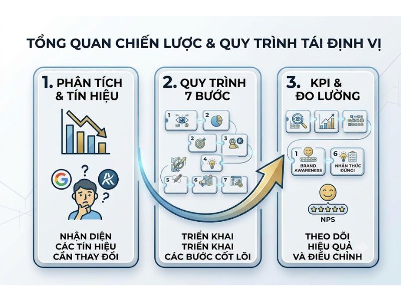 Tái định vị thương hiệu là gì? Chiến lược & Quy trình 
