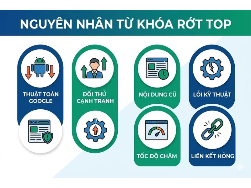 Từ Khóa Rớt Top Google: Nguyên Nhân & Cách Khắc Phục