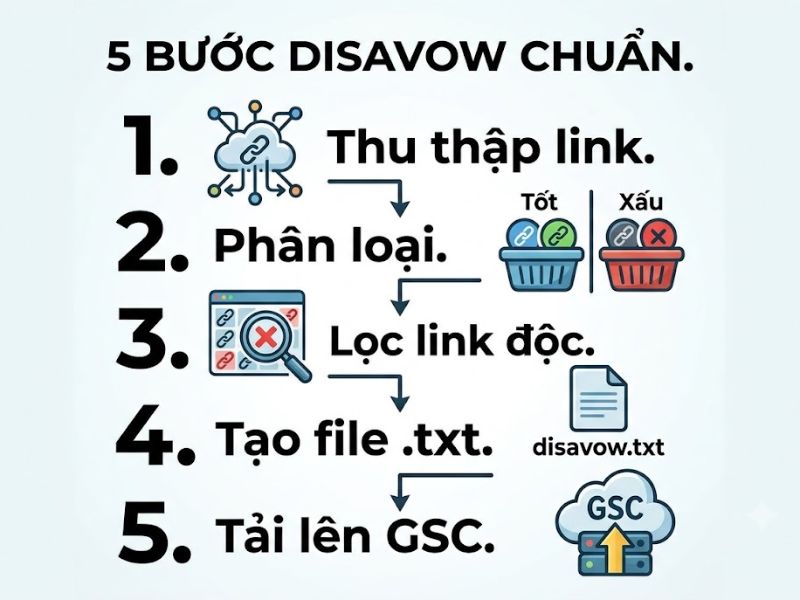 Disavow Backlinks là gì? Cách Gỡ Phạt Và Bảo Vệ Topical Authority
