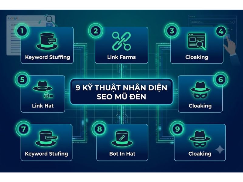 SEO Mũ đen là gì? 9 Kỹ thuật nhận diện hệ thống SEO Mũ đen

