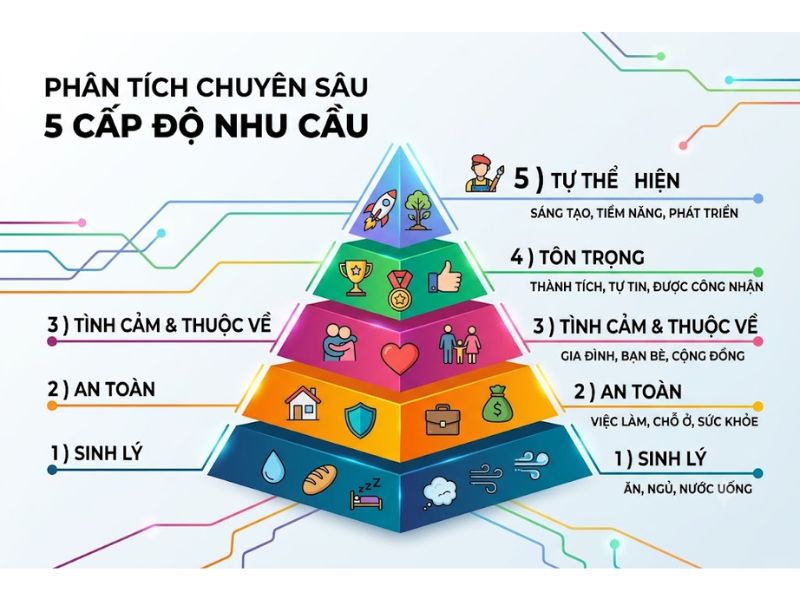 Tháp nhu cầu Maslow là gì? Ứng dụng thực tiễn