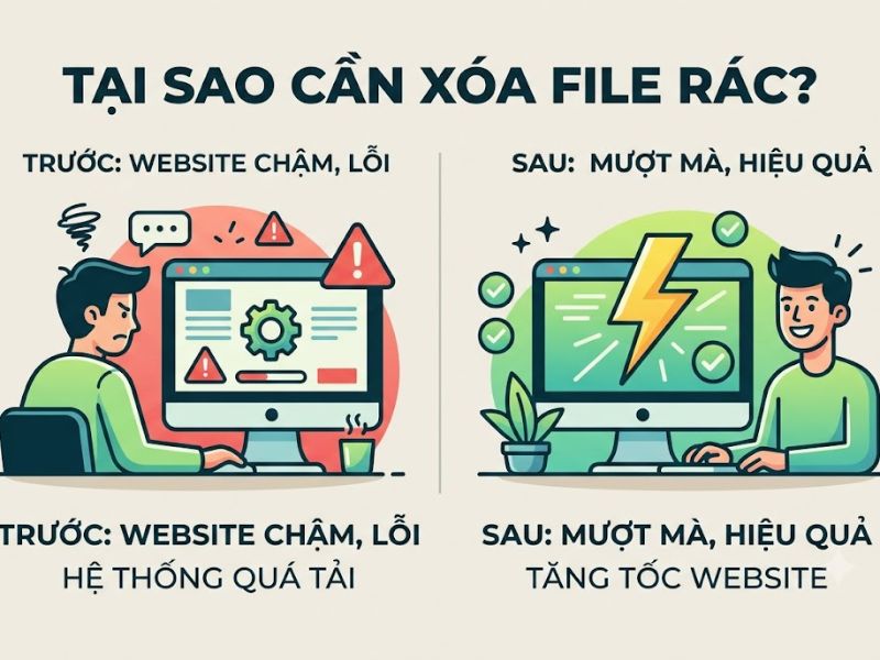 Xóa file rác trong WordPress: Tối ưu Database, Media và Cache