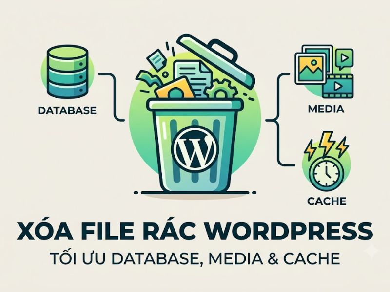 Xóa file rác trong WordPress: Tối ưu Database, Media và Cache