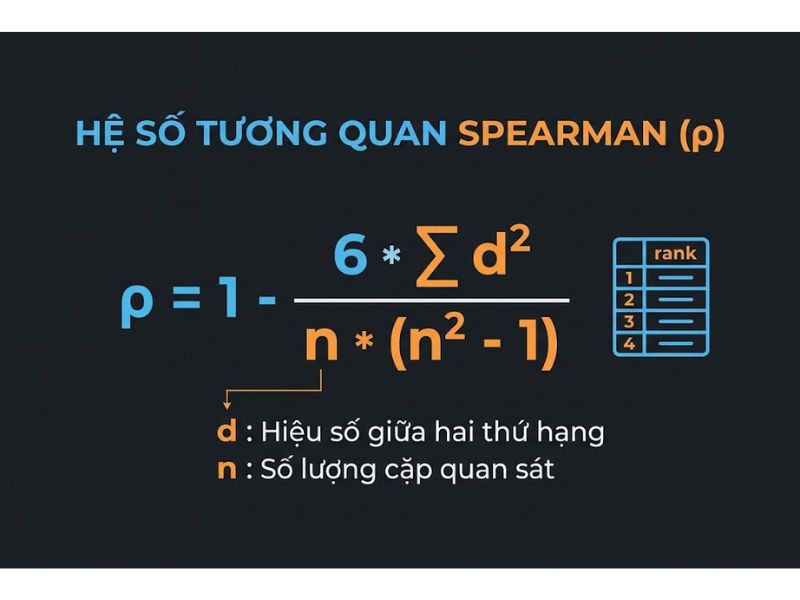 Phân Tích Tương Quan Spearman: Công Thức Tính Hệ Số Rho Và Ứng Dụng